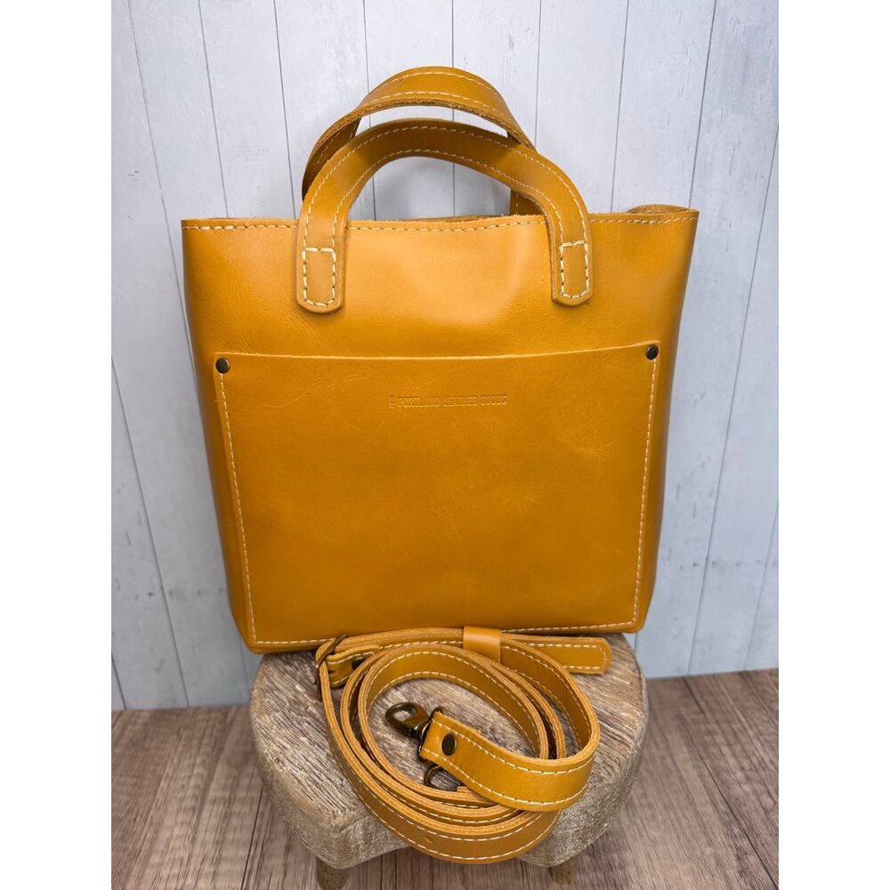 Portland Leather Mini Crossbody Bag MANGO Mini Crossbody Purse Yellow Leather